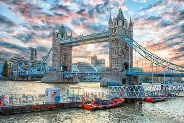 Tower Bridge Londynie Miasta Zdjęcie Stockowe