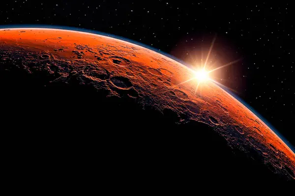 Vue Artiste Planète Mars Photo De Stock