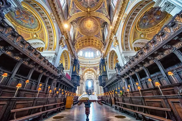 Uvnitř Katedrály Pavla Londýně Royalty Free Stock Obrázky