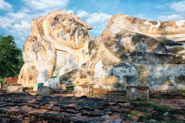 Starověké Ruiny Chrám Ayutthaya City Thajsko Royalty Free Stock Fotografie