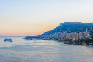 The Principality of Monaco on the French Riviera clipart