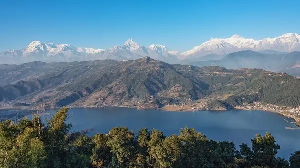 Himálajské Pohoří Pokhary Royalty Free Stock Obrázky