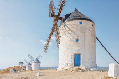 Windmills in La Mancha Province, Spain clipart