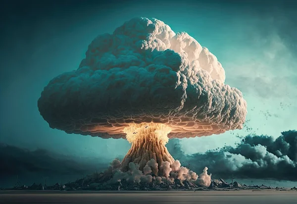 Mushrooms Cloud Nuclear Bomb Stock Image