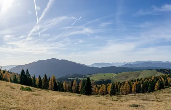 stock image View from Cima Mandriolo Larici Altopiano di Asiago