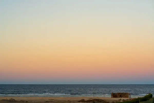 stock image Sunset over the wonderful blue sea of Marsa Alam