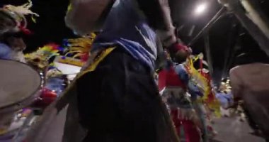 George Town, Exuma, Bahamalar - 4 Ocak 2025: Junkanoo, İngiliz sömürgelerinde Afrika köleliği döneminde yapılmış ve 1700 'lere dayandığı söylenen bir festivaldir.