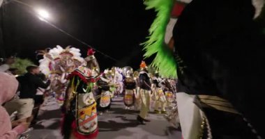 George Town, Exuma, Bahamalar - 4 Ocak 2025: Junkanoo, İngiliz sömürgelerinde Afrika köleliği döneminde yapılmış ve 1700 'lere dayandığı söylenen bir festivaldir.