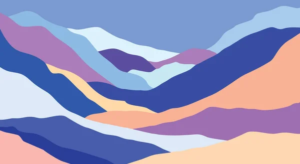 Χρωματικά Βουνά Πολύχρωμα Κύματα Πολύχρωμα Αφηρημένα Σχήματα Γυαλιού Σύγχρονο Φόντο — Διανυσματικό Αρχείο