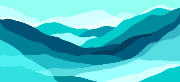 Χρωματικά Βουνά Ημιδιαφανή Κύματα Πολύχρωμα Αφηρημένα Γυάλινα Σχήματα Σύγχρονο Φόντο — Διανυσματικό Αρχείο