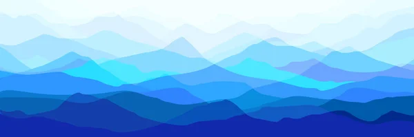 多色の山々 シルエットの波 抽象的な色の形 現代的な背景 ベクトルデザインイラスト — ストックベクタ