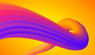 Çok renkli soyut şekil. Döndürme nesnesi. Renkli solucan. Vektör modern sanat