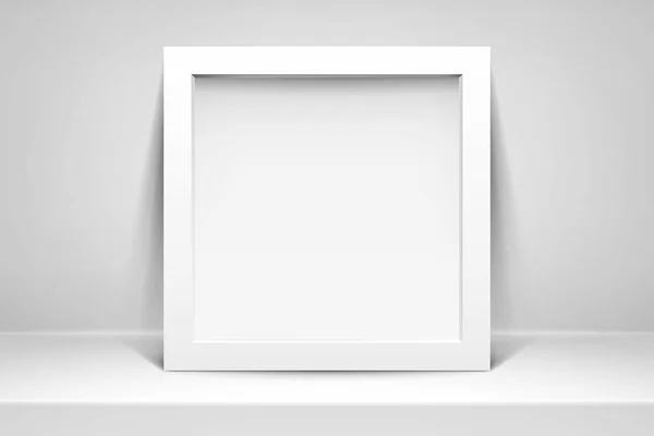 Realistic Empty Frame Light Background Table Surface Border Your Creative — Archivo Imágenes Vectoriales