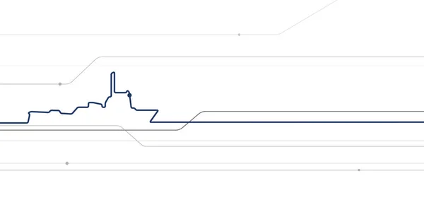Transport Morski Statki Zarysie Streszczenie Ilustracji Twojego Projektu Wektorowa Sztuka — Wektor stockowy