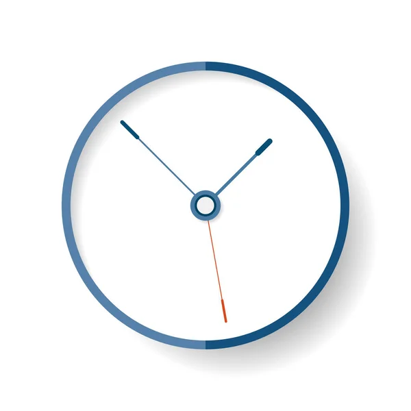Uhr Symbol Flachen Stil Timer Auf Weißem Hintergrund Feine Linien — Stockvektor
