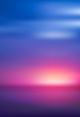 Bulanık arkaplan. Pembe ve mavi örgü gradyanı. Güzel gün batımı. Renk gücü. Sunumunuz için bir örnek. Vektör tasarımı duvar kağıdı