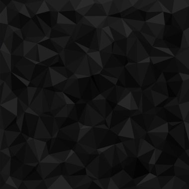 Düşük çokgen şekilleri, siyah arka plan, dark kristaller, üçgenler Mozaik, yaratıcı origami duvar kağıdı, şablonları vektör tasarımı