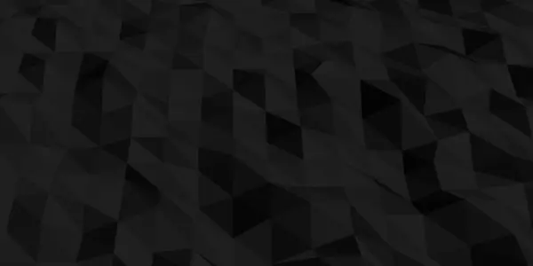 Niedrige Polygonformen Schwarzer Hintergrund Dunkle Kristalle Dreiecke Mosaik Kreative Origami lizenzfreie Stockillustrationen