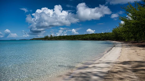 Kuzey Palmetto Point, Eleuthera, Orta Bahamalar 'daki Ten Bay Sahili' nin berrak suları.