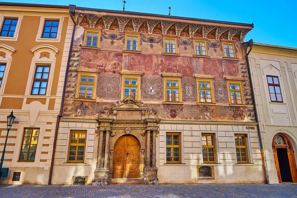 Historic Frescoed Townhouse Located Sultysova Street Old Town Center Kutna — Stock Photo, Image