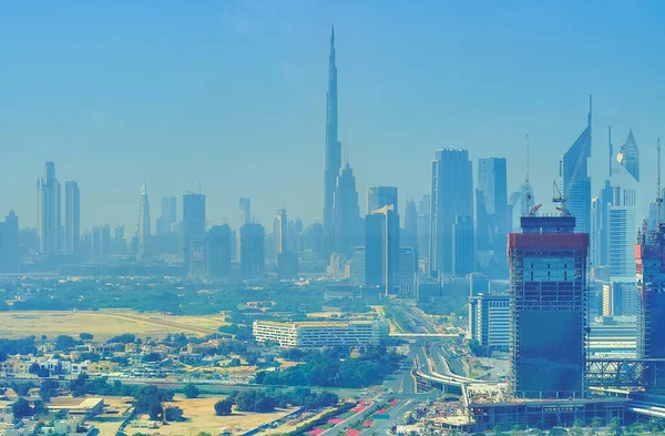 Dubai Ηνωμένα Αραβικά Εμιράτα Μαρτίου 2020 Ουρανός Του Κέντρου Της — Φωτογραφία Αρχείου