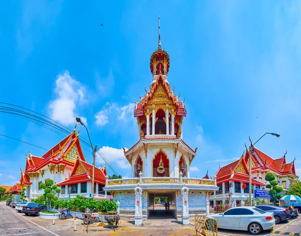 Bangkok Thailand 2019 Panoramatický Pohled Klášterní Komplex Wat Chana Songkhram — Stock fotografie