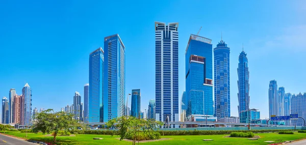 Dubai Emiratos Árabes Unidos Marzo 2020 Panorama Camas Jardín Sheikh — Foto de Stock