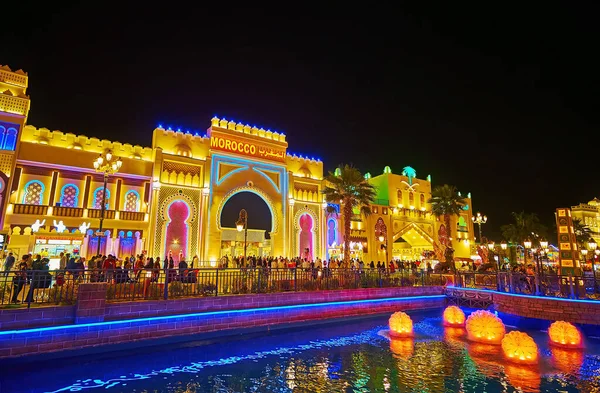 Dubai Vae März 2020 Die Malerischen Lichtfontänen Kanal Vor Dem — Stockfoto