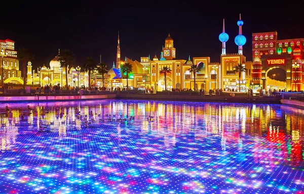 Dubai Vae März 2020 Beobachten Sie Die Lichtshow Auf Unterwasser — Stockfoto