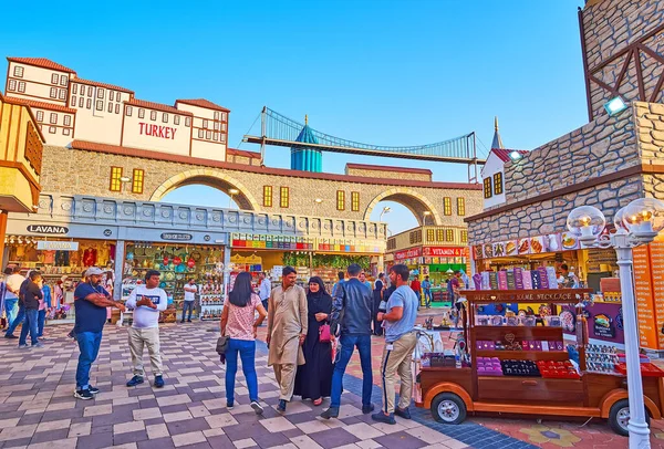 2017年3月6日 土耳其在迪拜全球村的展馆 设有小摊位和商店 提供各种土耳其商品 3月6日在迪拜举行 — 图库照片