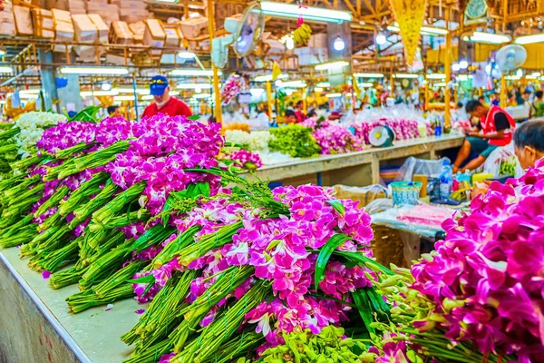 Pak Khlong Talat Çiçek Pazarı, Bangkok, Tayland 'da aroma bitleri.