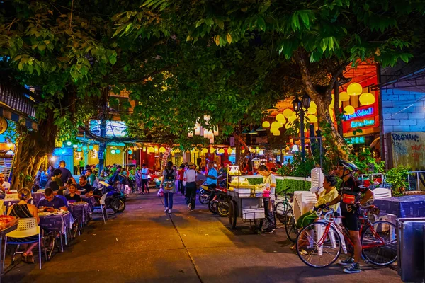 Bangkok Thailand Duben 2019 Rambuttri Alley Sousedí Khaosan Road Rájem — Stock fotografie