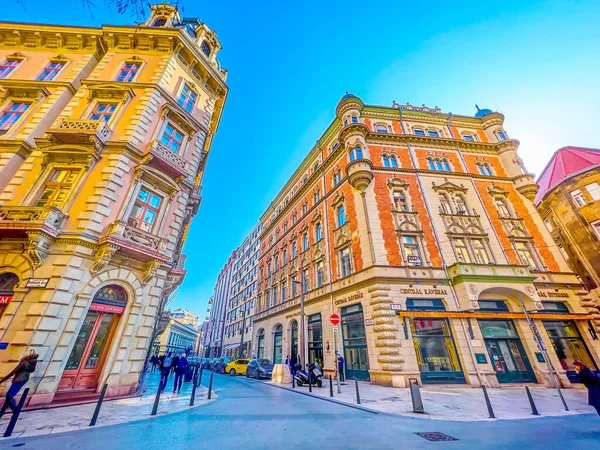 Budapest Ungarn März 2022 Atemberaubende Fassade Des Central Grand Cafe — Stockfoto