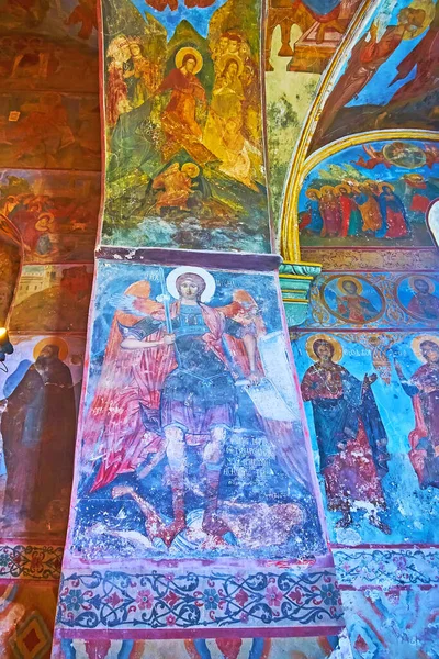 Kyiv Ukraine May 2021 Excellent Frescoed Wall Saviour Berestove Church — 스톡 사진