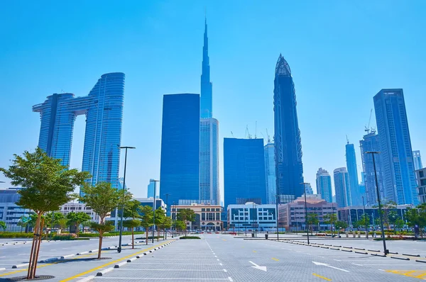 Dubai Emirati Arabi Uniti Marzo 2020 Panorama Dell Iconico Skyline — Foto Stock