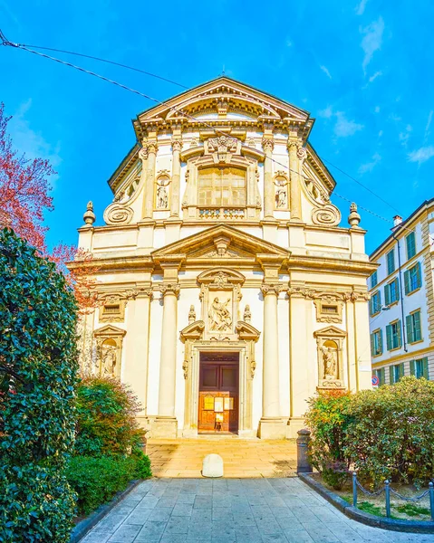 Fachada Chiesa San Giuseppe Igreja San Giuseppe Distrito Brera Milão — Fotografia de Stock
