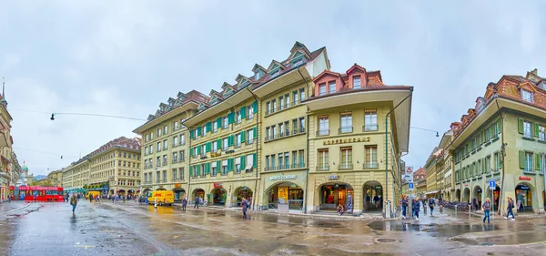 Bern Ελβετια Μαρτίου 2022 Πανόραμα Μεσαιωνικών Κατοικιών Στην Πλατεία Waisenhausplatz — Φωτογραφία Αρχείου