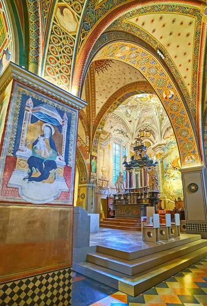 Lugano Svizzera Marzo 2022 Cappella Principale Della Cattedrale San Lorenzo — Foto Stock