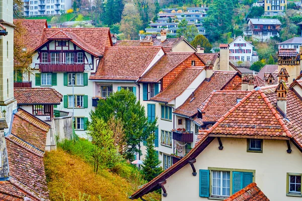 Adosados Residenciales Corazón Del Distrito Altstadt Berna Suiza — Foto de Stock