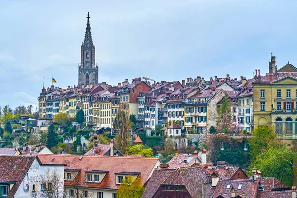 Bern 'ün tarihi kısmı, İsviçre' nin Bern Minster Katedrali 'nin yüksek çan kulesine sahiptir.