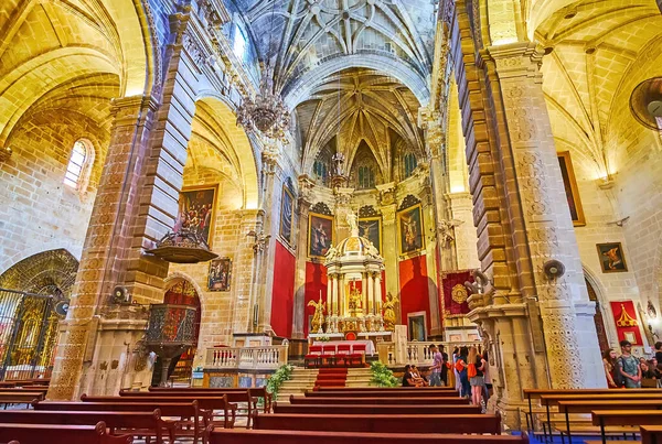 Puerto España Septiembre 2019 Interior Piedra Medieval Iglesia Del Gran —  Fotos de Stock
