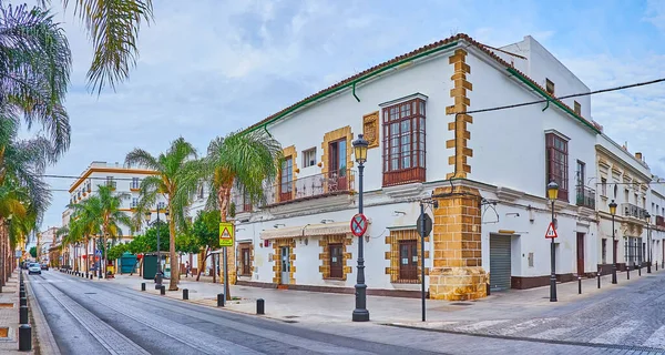 Panorama Avenida Micaela Aramburu Mora Con Casas Adosadas Piedra Vintage — Foto de Stock