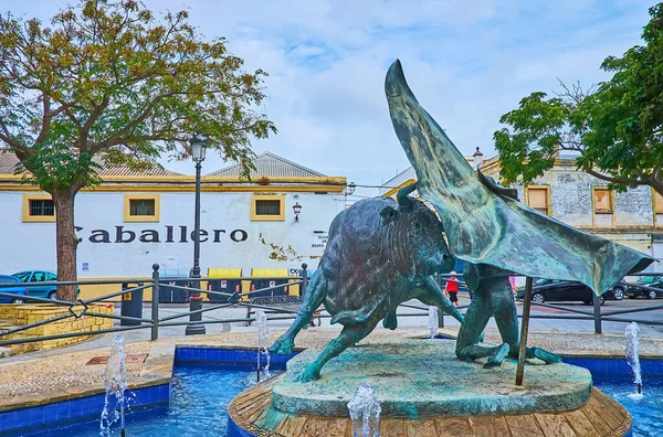 Puerto Spanien Sept 2019 Das Bronzemonumento Paquirri Auf Der Plaza — Stockfoto