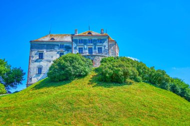 Ukrayna, Lviv Bölgesi 'ndeki Ortaçağ Olesko Kalesi