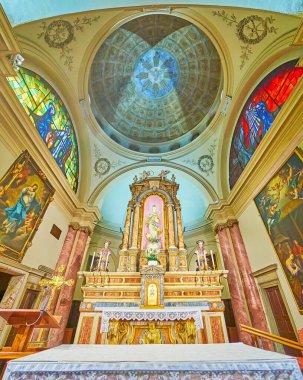 13 Mart 2022, Santa Maria Immacolata Kilisesi 'nin mihrabı, 13 Mart 2022, Lugano