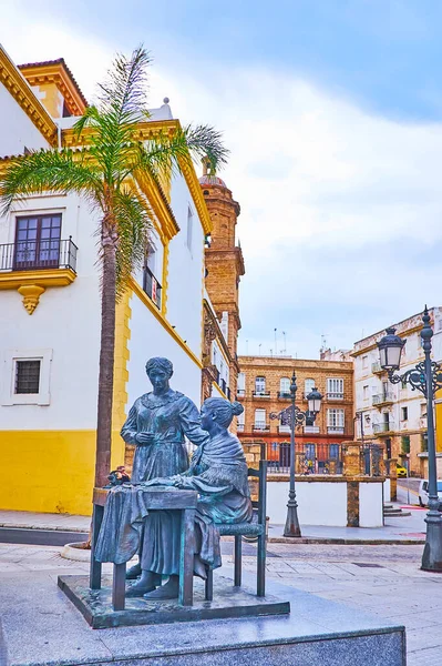 Cadiz Spanien September 2019 Die Statue Der Las Cigarreras Cadiz — Stockfoto