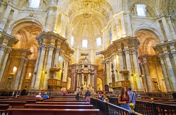Cadiz España Septiembre 2019 Interior Catedral Cádiz Con Bóveda Piedra — Foto de Stock