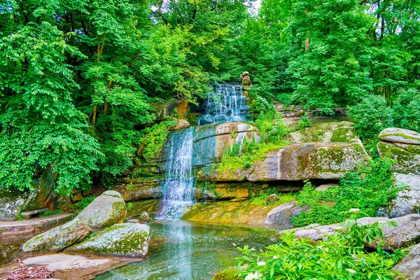 Great Falls Biggest Waterfall Sofiyivka Park Uman Ukraine — Stock Photo, Image