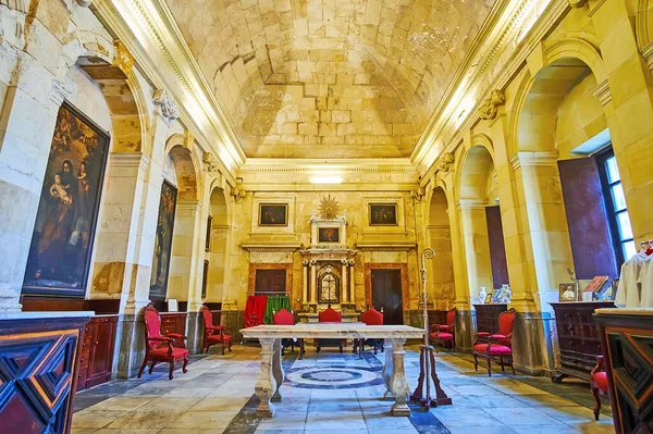 Cadiz Hiszpania Wrzesień 2019 Wnętrze Katedry Santa Cruz Sobre Mar — Zdjęcie stockowe