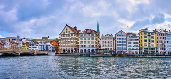 Zurich Suiza Abril 2022 Vista Panorámica Las Pintorescas Casas Residenciales —  Fotos de Stock